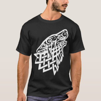 T-shirt Loup celtique blanc