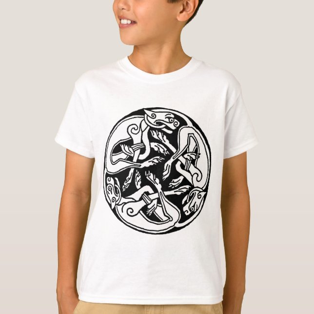 T-shirt Loup celtique Triskelion (Devant)