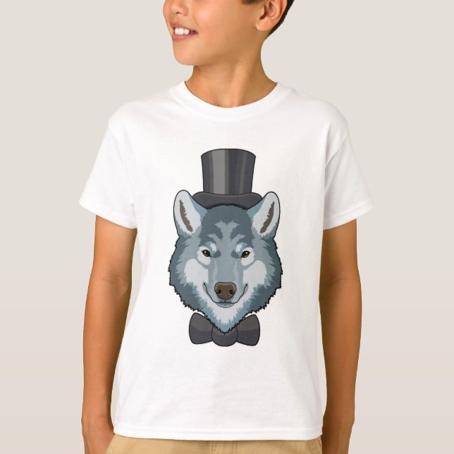 T-shirt Loup comme marié avec arc (Devant)