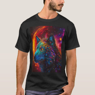 T-shirt Loup cosmique, Esprit Galaxy Espace d'Imaginaire a