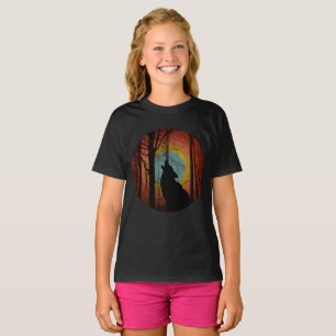T-SHIRT LOUP DANS LA FORÊT BOISÉE