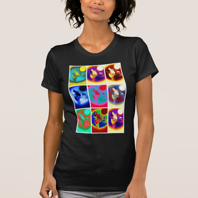 T-shirt Loup d'art pop (Devant)
