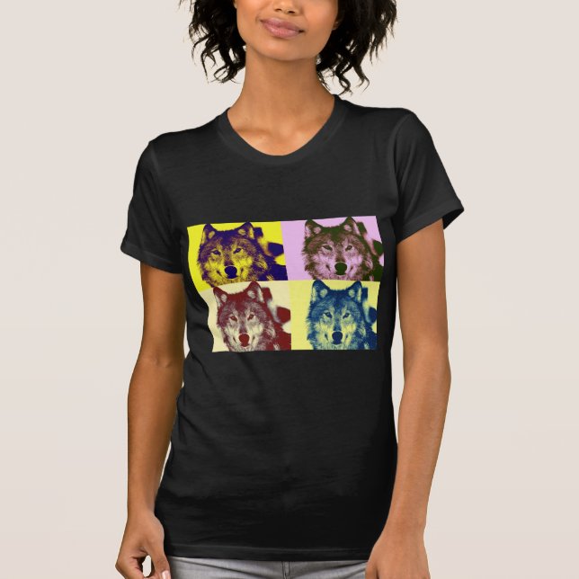 T-shirt Loup d'art pop (Devant)