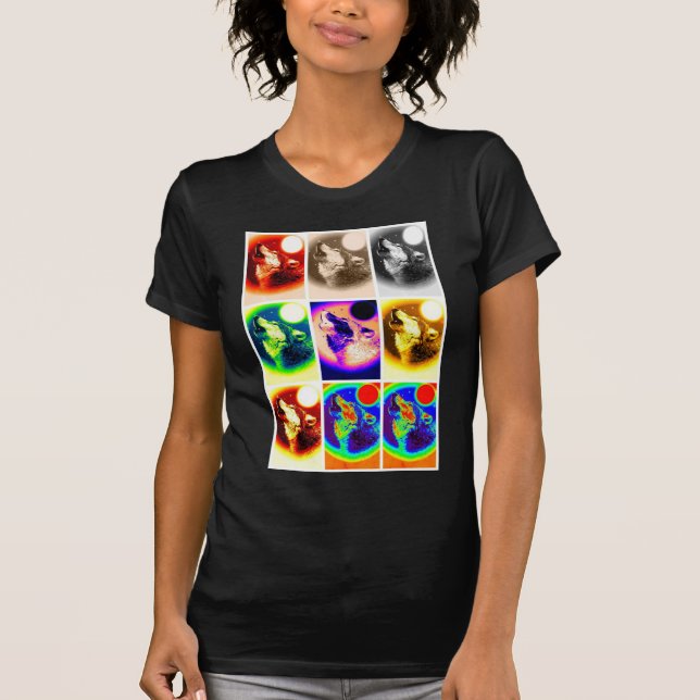 T-shirt Loup d'art pop (Devant)