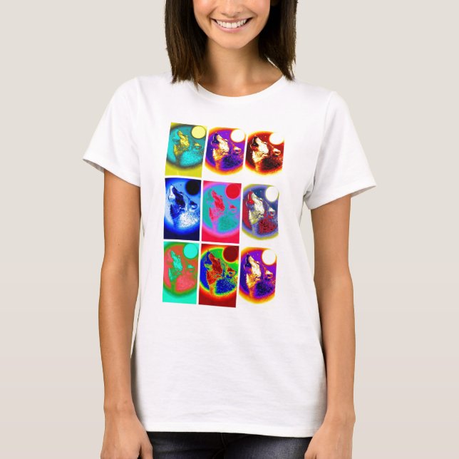 T-shirt Loup d'art pop (Devant)
