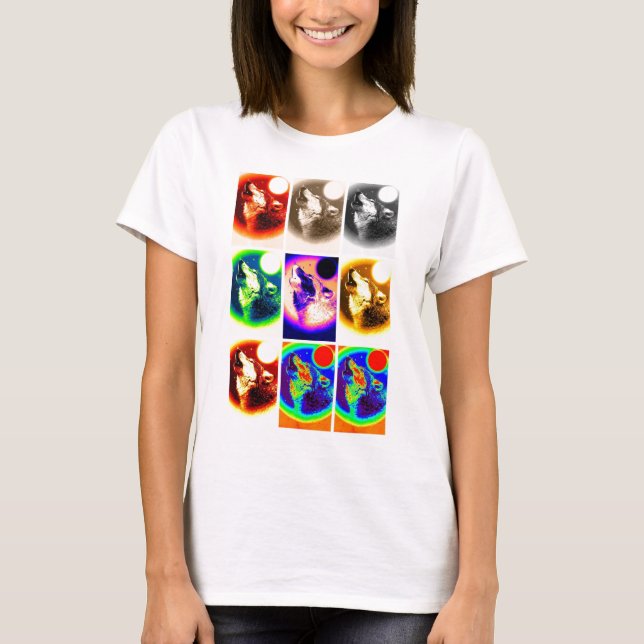T-shirt Loup d'art pop (Devant)