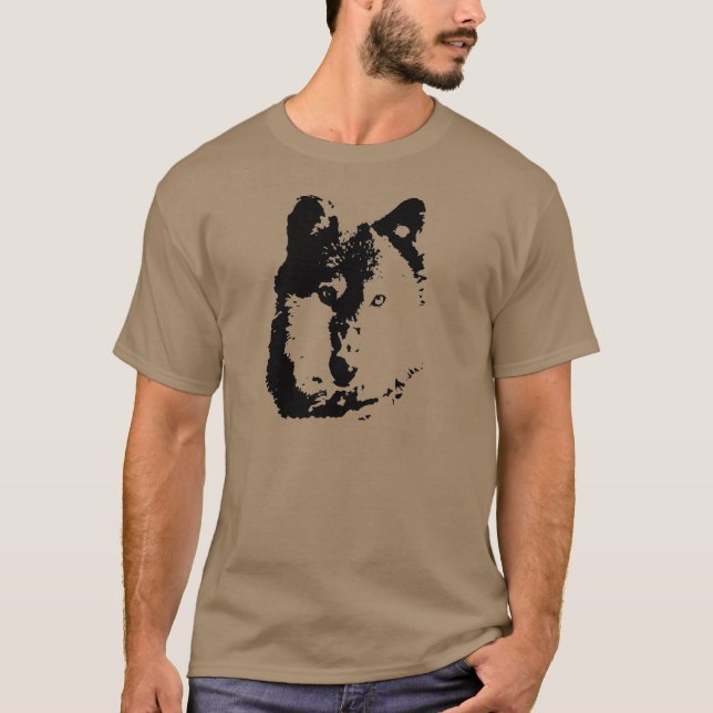 T-shirt Loup d'art pop (Devant)