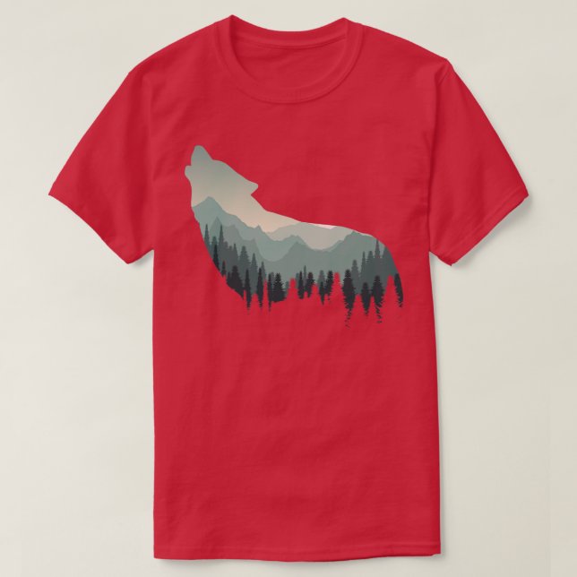 T-shirt Loup de bois 5 (Design devant)