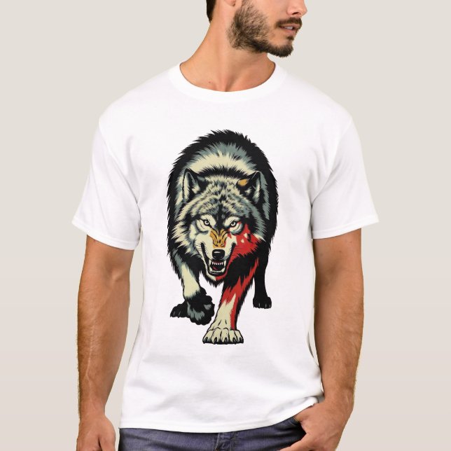 T-shirt Loup de chasse (Devant)