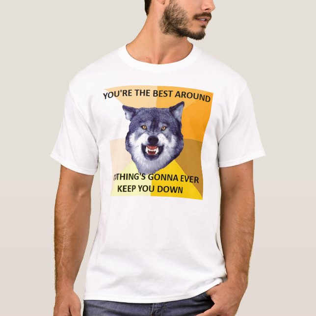 T-shirt Loup de courage meilleur autour (Devant)