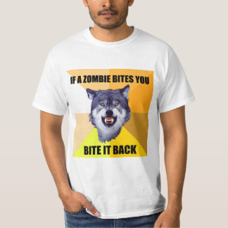 T-shirt LOUP de COURAGE si un zombi vous mord