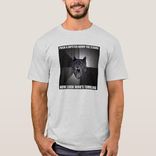 T-shirt Loup de folie (Devant)