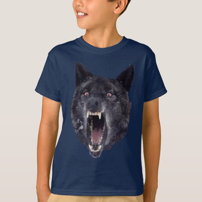 T-shirt Loup de folie (Devant)