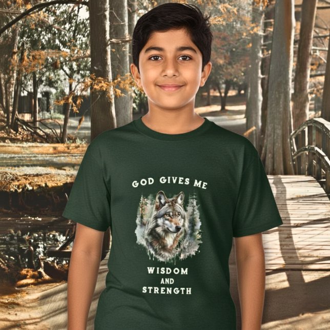 T-shirt Loup de force enfant chrétien (Créateur téléchargé)