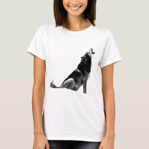 T-shirt Loup de Howling blanc noir