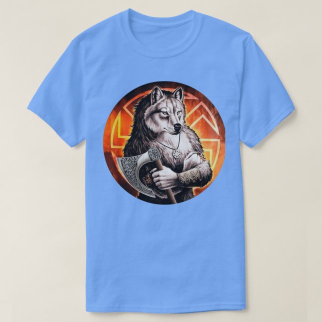 T-shirt Loup de Kolovrat avec Axe (Design devant)