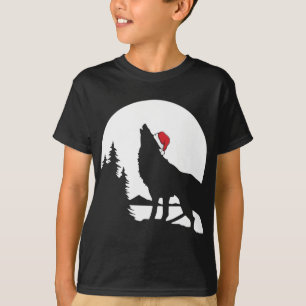 T-shirt Loup de Noël Père Noël Pyjama Cool Lune