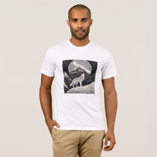 T-shirt Loup de nuit Howl - Lune et forêt esthétique