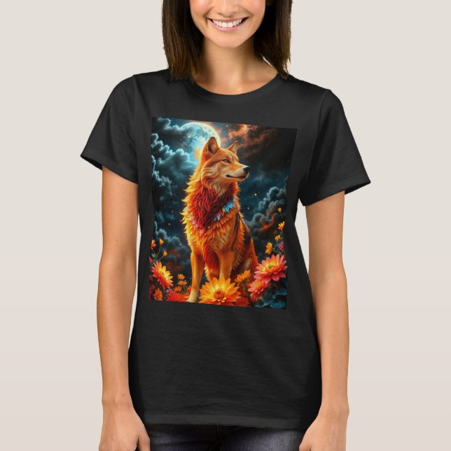 T-shirt Loup d'or (Devant)