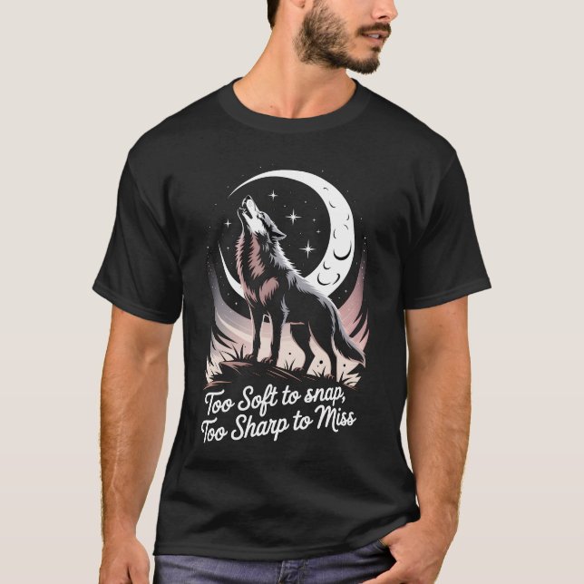 T-shirt Loup – Doux mais tranchant (Devant)