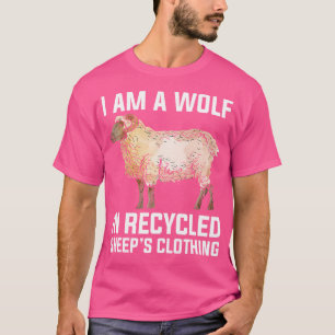 T-shirt Loup Drôle En Vêtements De Mouton Fermier Mouton A