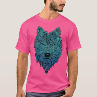 T-shirt Loup Du Ciel Nocturne Illuminant La Nature Animale