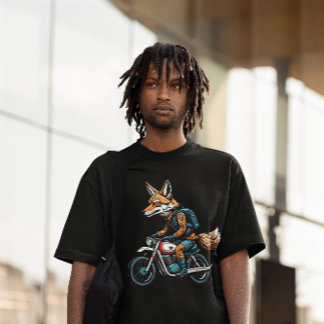 T-shirt Loup en moto