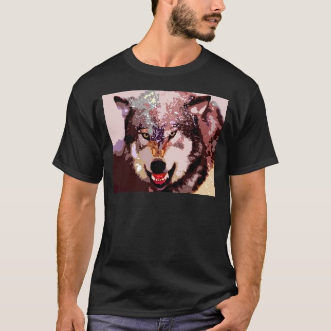 T-shirt Loup en neige (Devant)