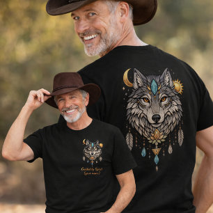 T-shirt Loup Esprit Animal Totem Loup Boho