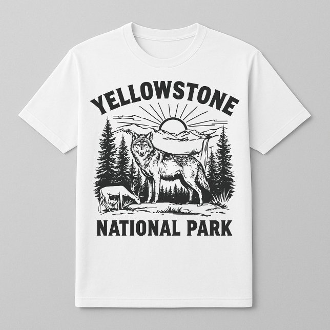 T-shirt Loup et agneau de Yellowstone (Créateur téléchargé)