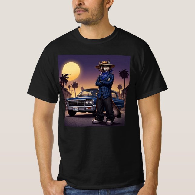 T-shirt Loup Et Lowrider (Devant)