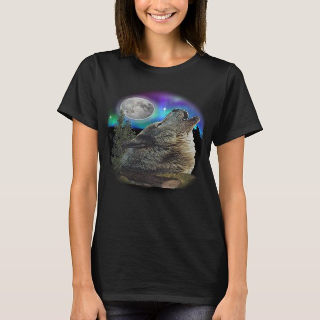 T-shirt Loup et lune (Devant)