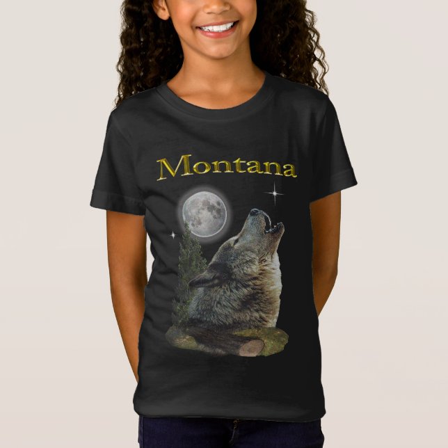 T-Shirt loup et lune (Devant)