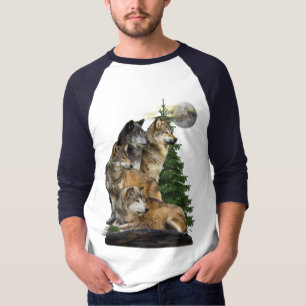 T-shirt Loup et lune