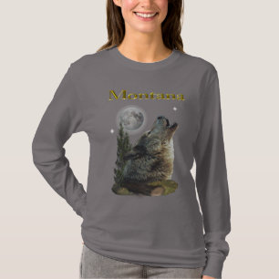 T-shirt loup et lune