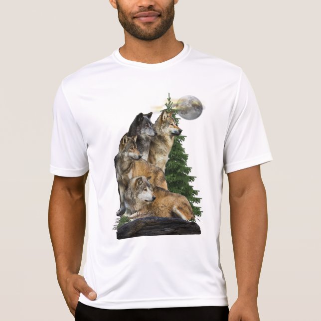 T-shirt Loup et lune (Devant)