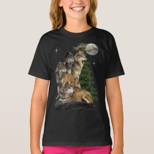 T-shirt Loup et lune