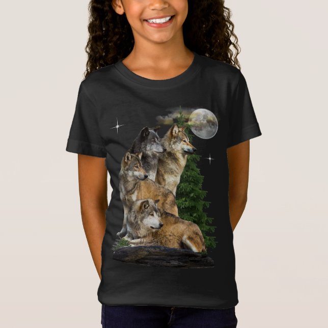 T-Shirt Loup et lune (Devant)