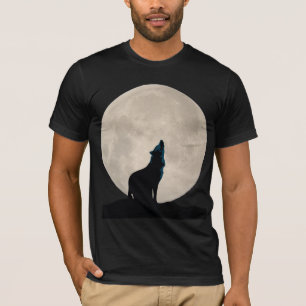 T-shirt Loup et Pleine lune