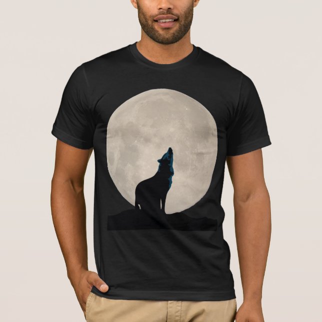 T-shirt Loup et Pleine lune (Devant)