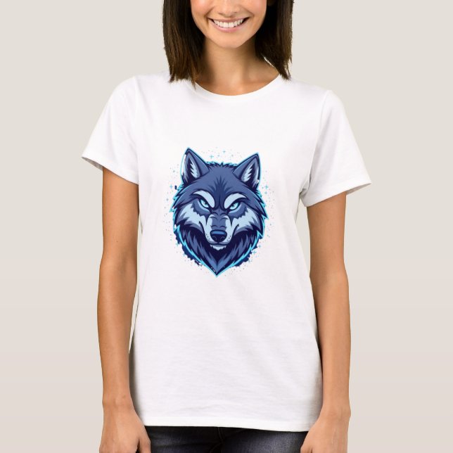 T-shirt Loup Féroce – Symbole de Force et de Liberté (Devant)