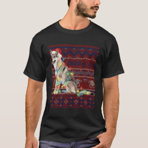 T-shirt Loup feux de Noël Doux moche chèvre Lover cadeau