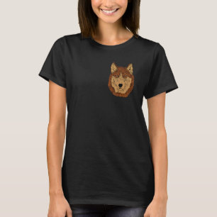 T-shirt Loup forêt animal imprimé motif prédateur tête lou
