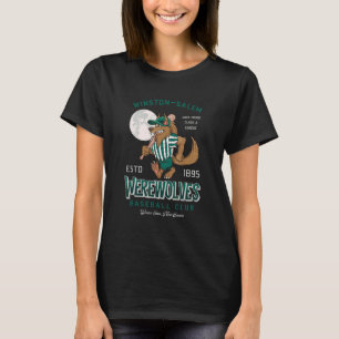 T-shirt Loup-garou de baseball Lune Halloween