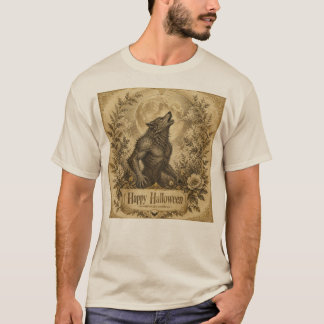 T-shirt Loup-garou Halloween Vintage