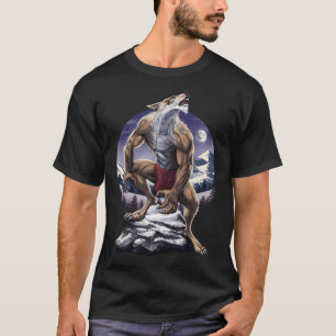 T-shirt Loup-garou hurlant à la pleine lune