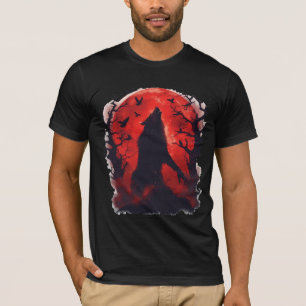 T-shirt Loup-garou Lune de sang Halloween gothique