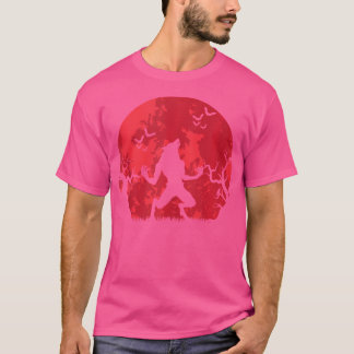 T-shirt Loup-garou Lune de sang Loup-garou Halloween plein