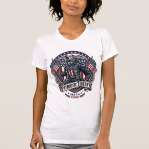T-shirt Loup-garou patriotique Patriote Horreur Monstre Pa