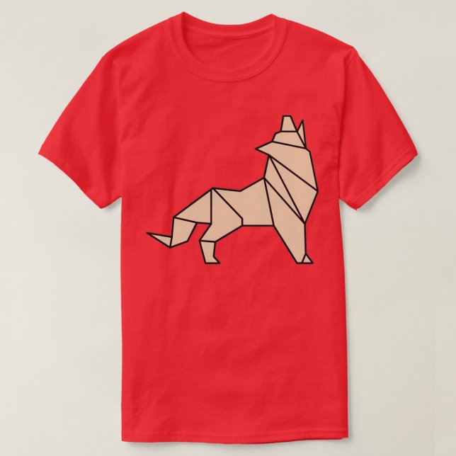 T-shirt Loup géométrique (Design devant)